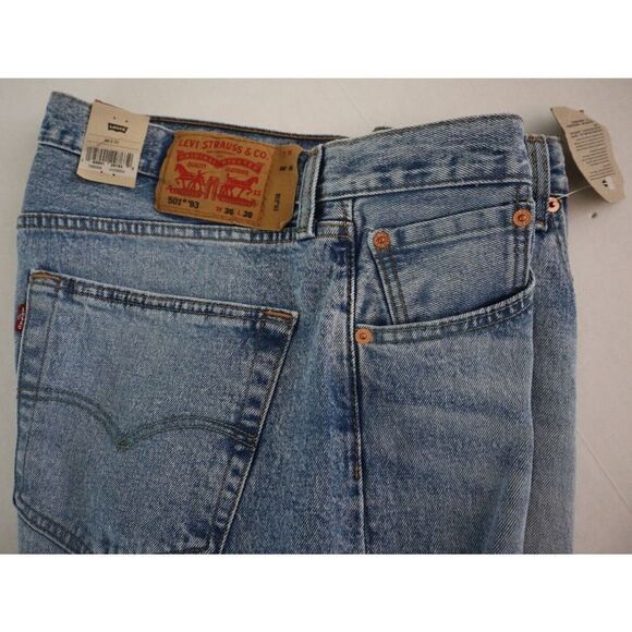 Levi's 501 Men's Sz 36x30 Blue '93 Straight Leg Button Fly Jeans $80 - Picture 4 of 8